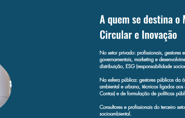 MBA ECONOMIA CIRCULAR E INOVAÇÃO